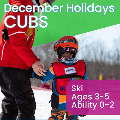 December Holiday Camp - Cubs - Ages 3-5 - Ability 0-2