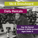 Full Day - Ski Rental - Under 6