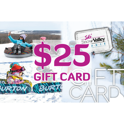 25 Gift Card Ski Snow Valley